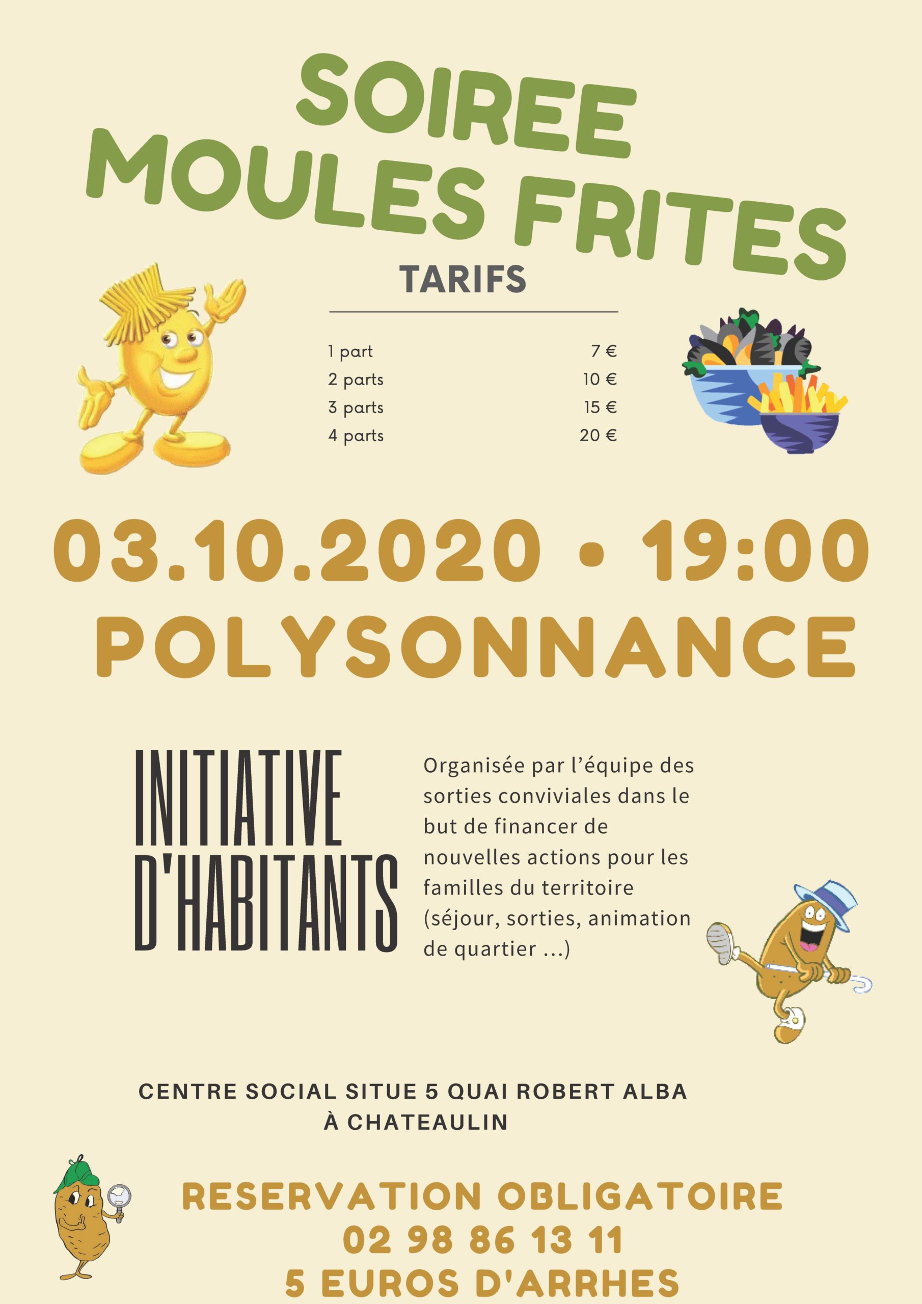 SOIREE MOULES FRITES 03/10