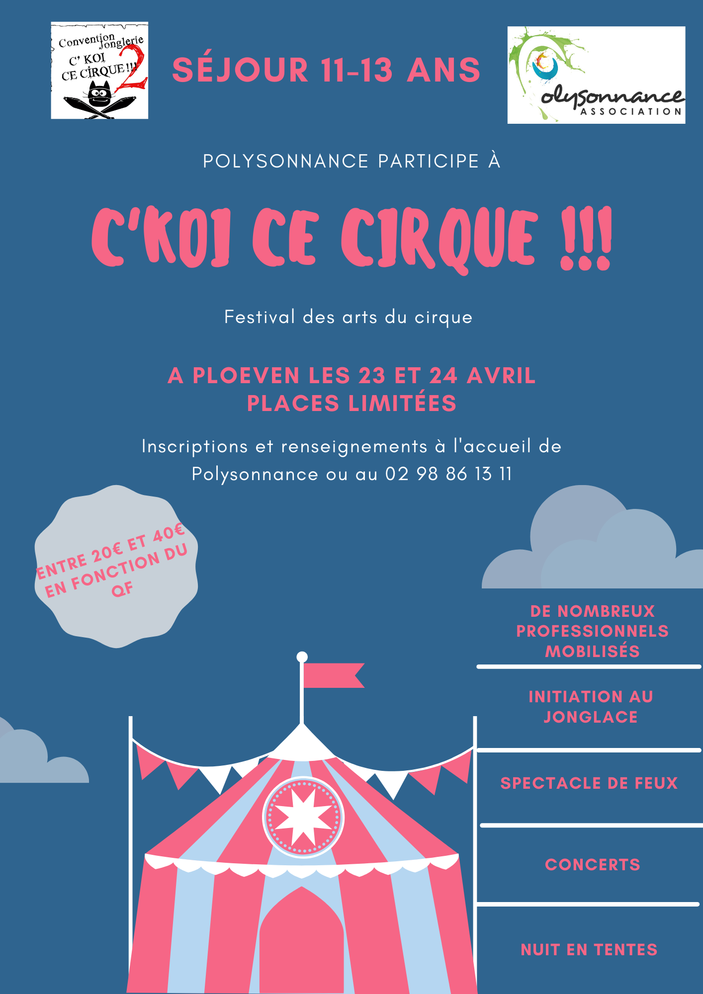 Séjour cirque 11-13 ans