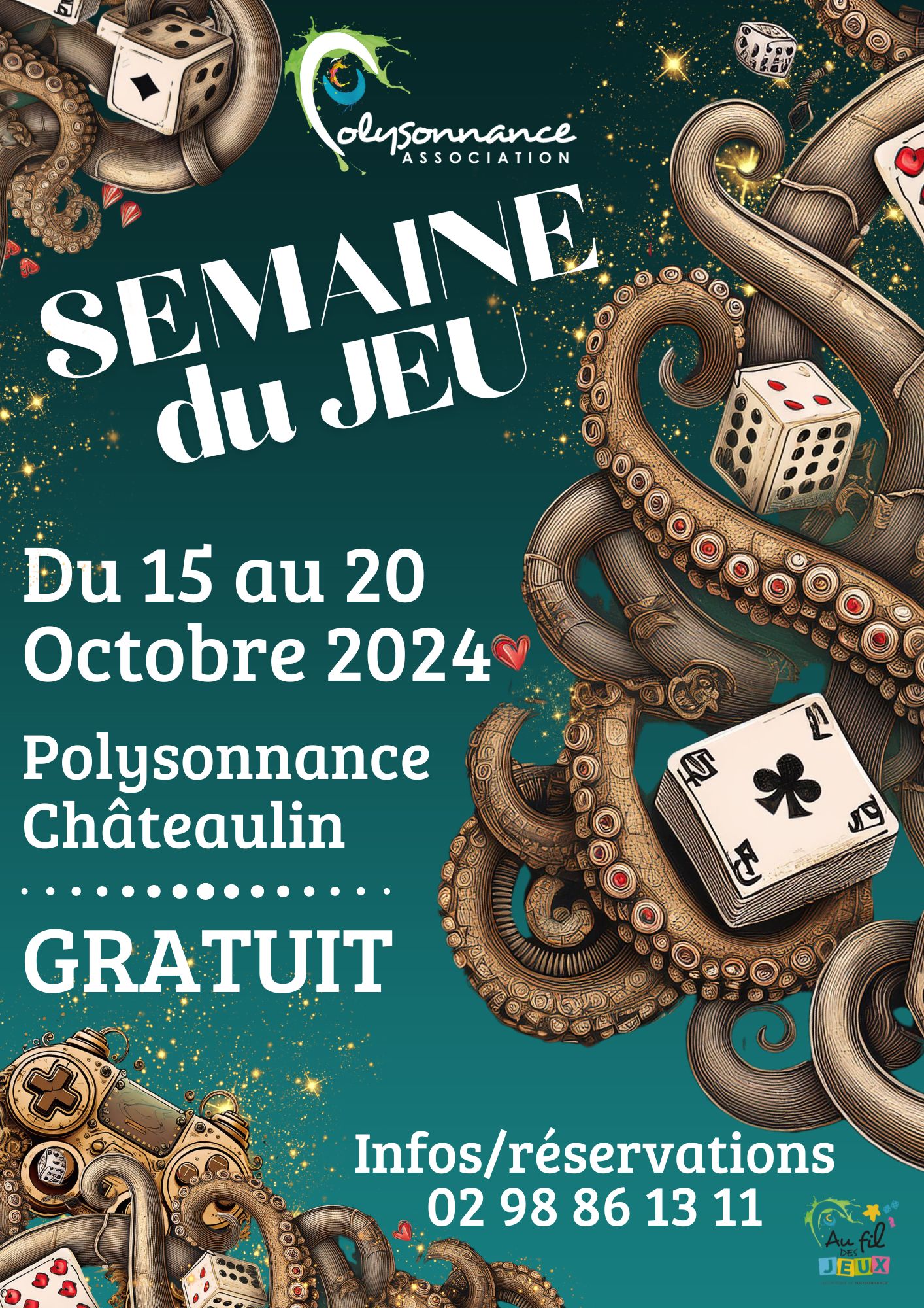 Programme de la semaine du JEU à Polysonnance du 15 au 20 octobre 2024