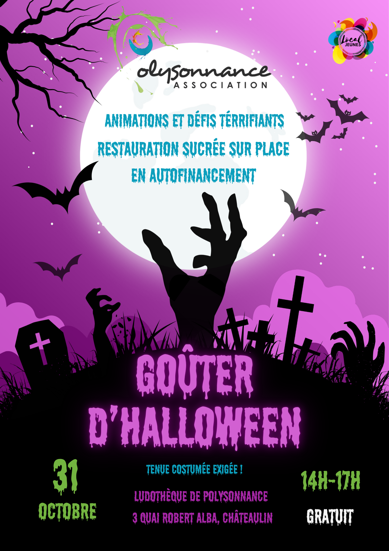 Oserez-vous pousser la porte de Polysonnance le vendredi 31 octobre de 14h à 17h?