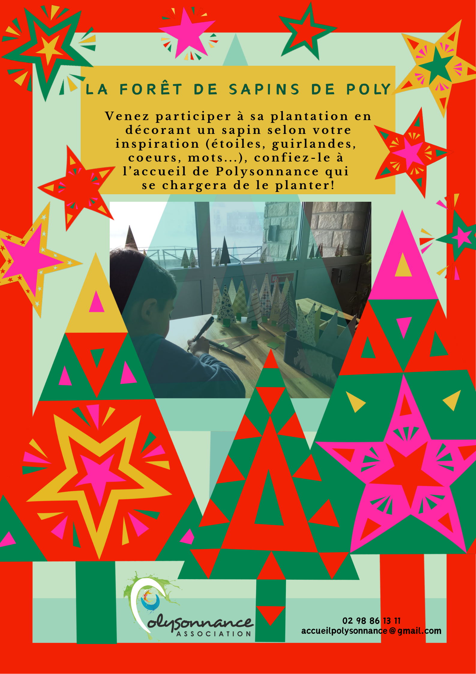 Venez planter un sapin à Poly aux heures d’ouverture de l’accueil pour une déco de Noël pas comme les autres mais avec les autres!!!