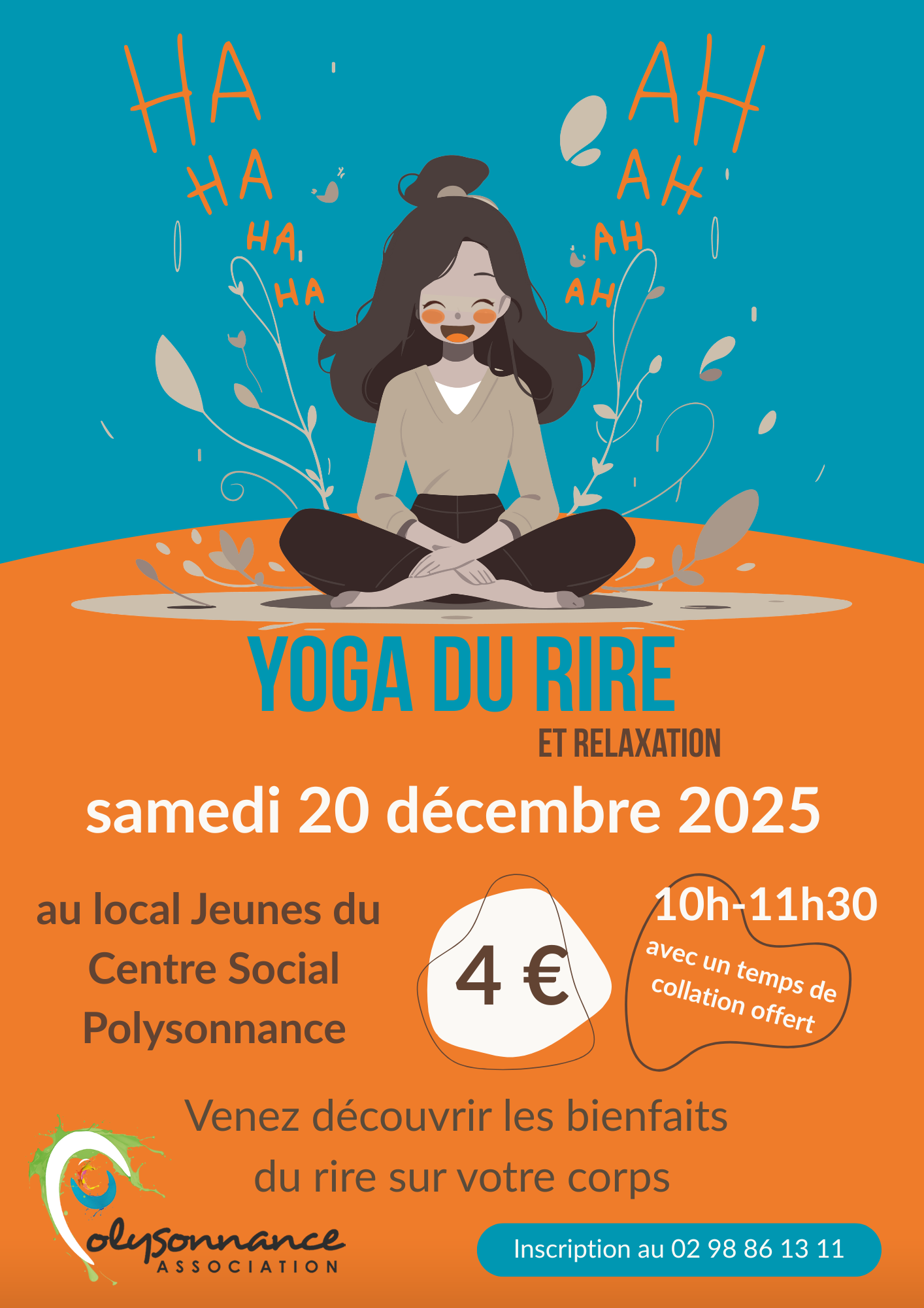 Venez vous détendre par la glotte à Poly le samedi 20 décembre de 10h à 11h30. Inscription: 02 98 86 13 11