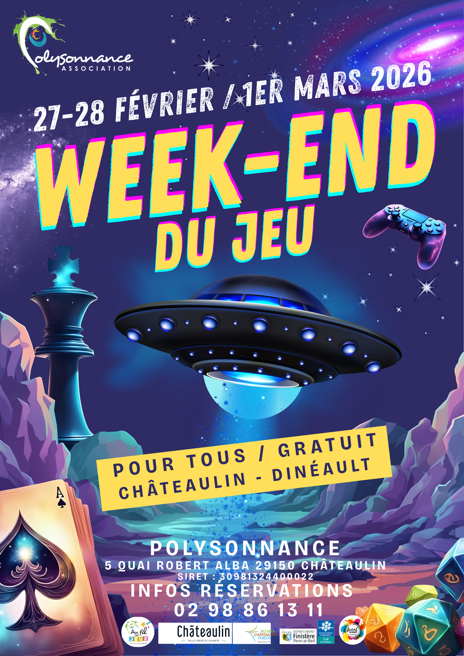 A VOS MANETTES!!! Soirée Gaming de l&rsquo;Espace le Samedi 28 février à Dinéault à partir de 17h. INFO: 02 98 86 13 11