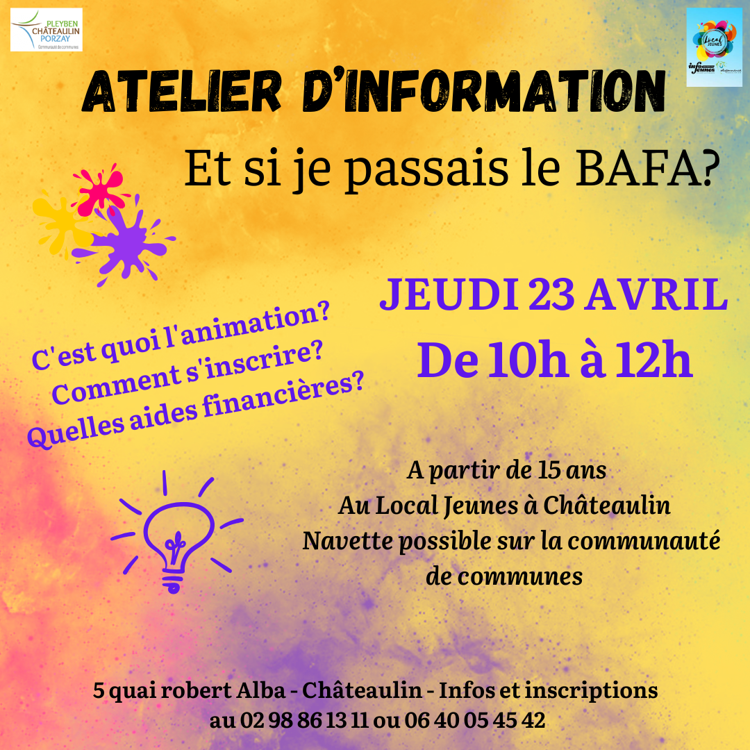 Passer son BAFA accompagné par Polysonnance c&rsquo;est possible!! Toutes les infos le jeudi 23 avril de 10h à 12h.