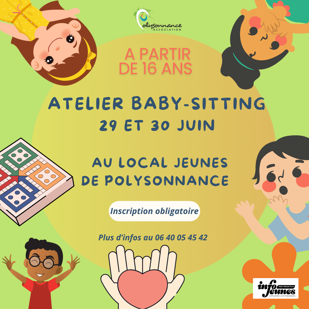 Comme chaque année, le Service Information Jeunesse propose une formation Baby-Sitting.