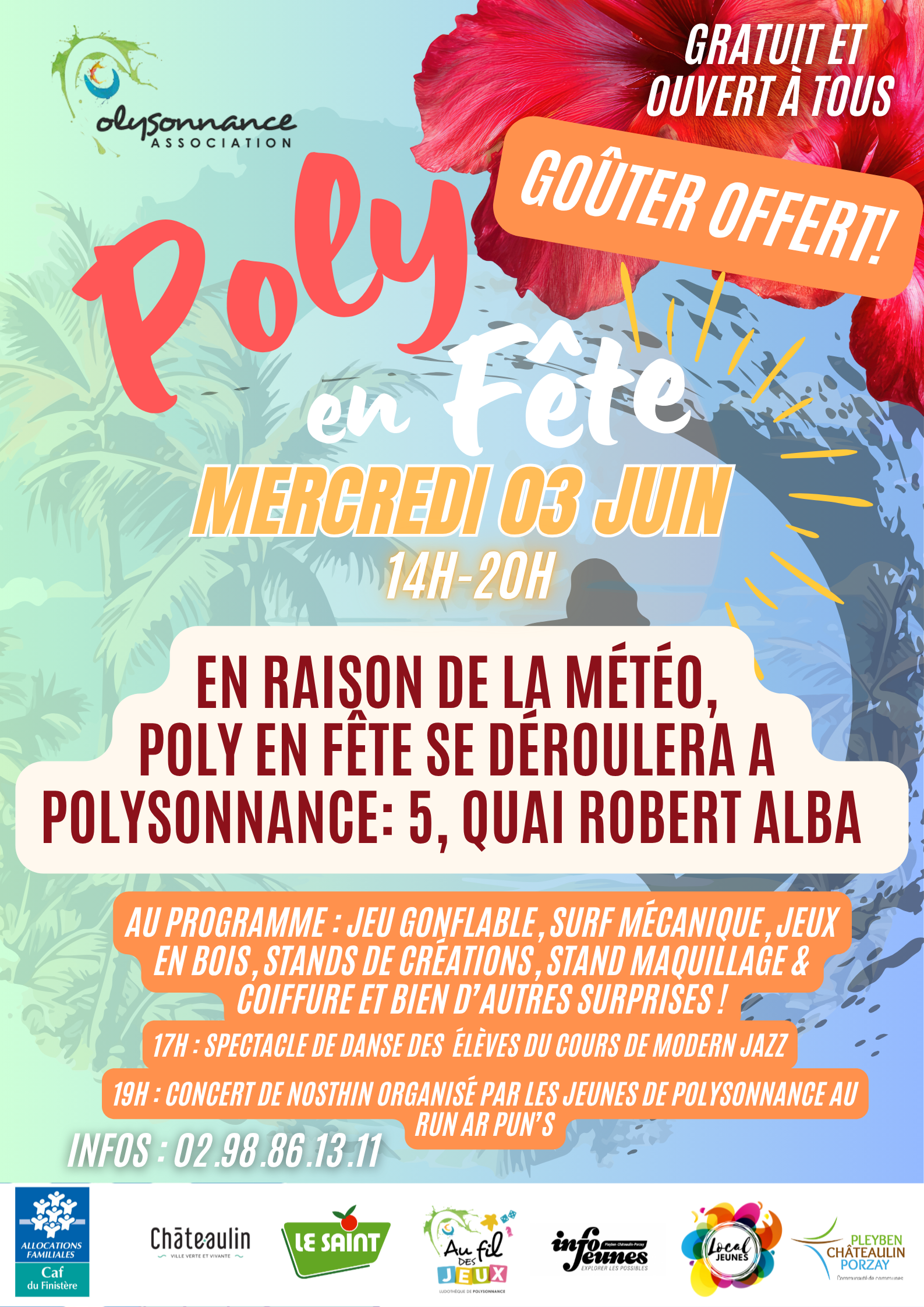 CHANGEMENT DE LIEU: RDV à 14h à Polysonnance, 5 quai Robert Alba pour POLY en Fête. la ludothèque et l&rsquo;accueil seront fermés le matin. Merci de votre compréhension!