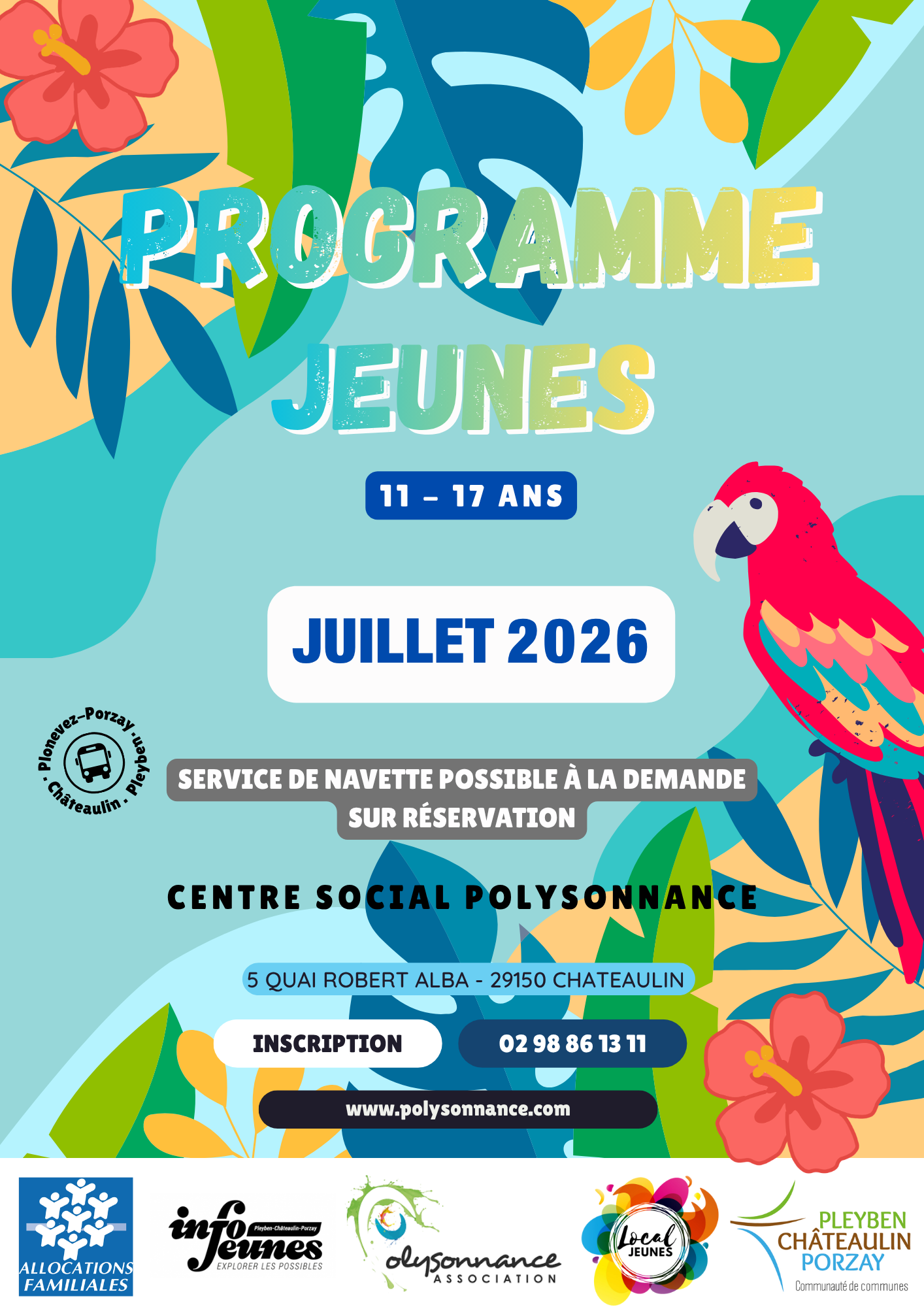 Programme Jeunes pour JUILLET 2026