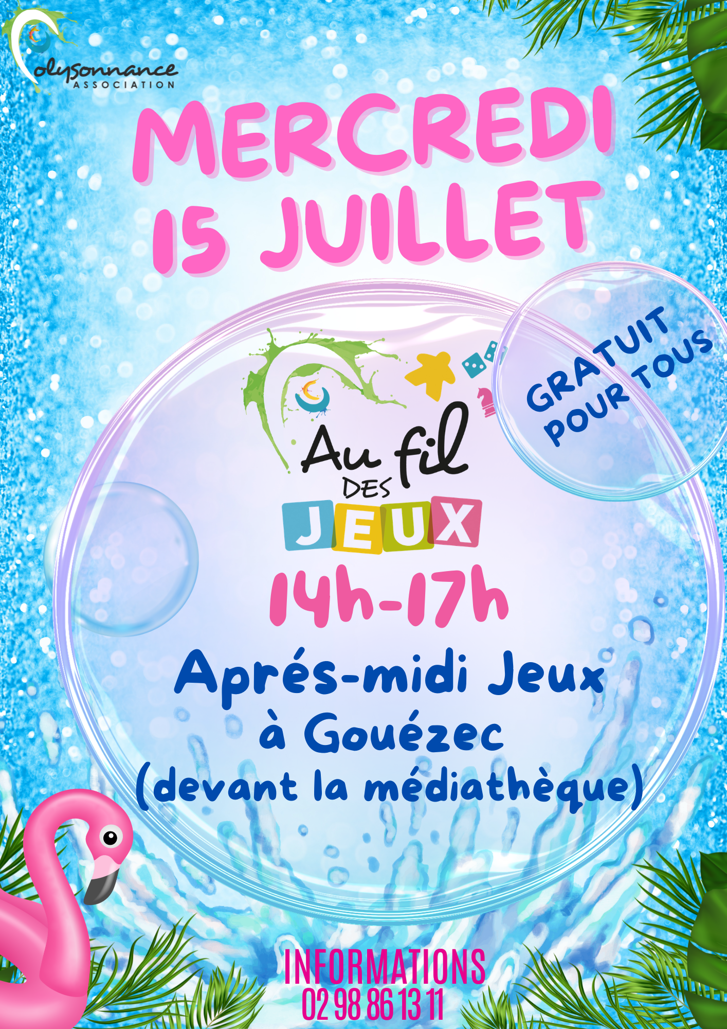 Après-midi Jeux à Gouezec le mercredi 15 juillet 2026! on vous attend!