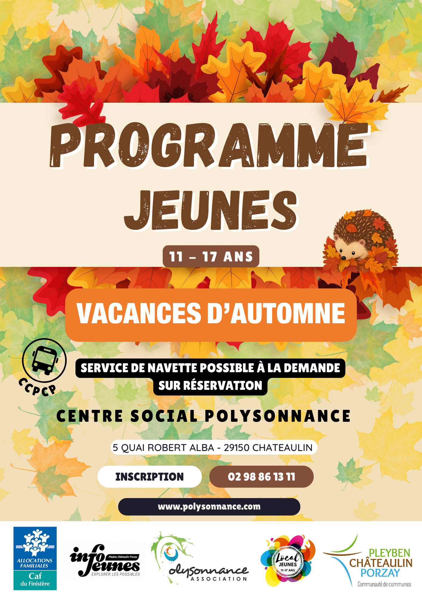 Programme Jeunes pour les vacances d&rsquo;automne